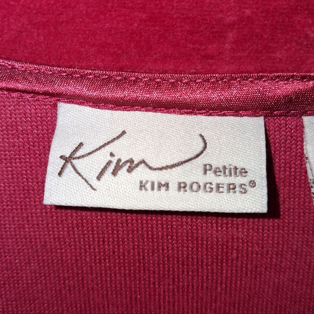 Kim Rogers Rich Red Velvet Teddy Jacket In A Size PM. - Picture 2 of 7